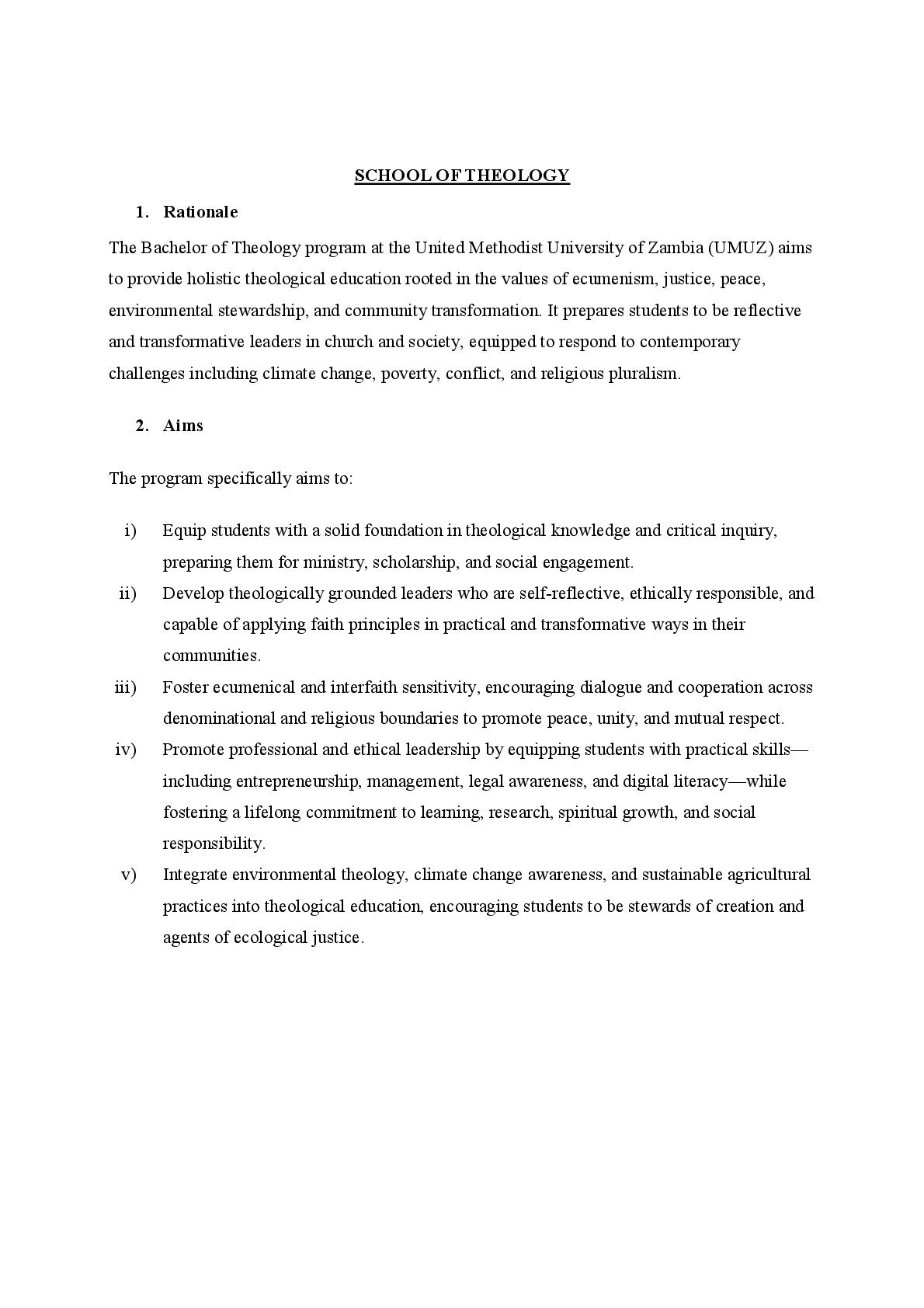 A4 Document – School of Theology cover, title page with emblem